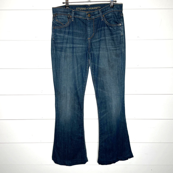 Citizens of Humanity Jeans Womens 28 Flare Mid Rise Stretch Ladies Denim - Picture 1 of 10